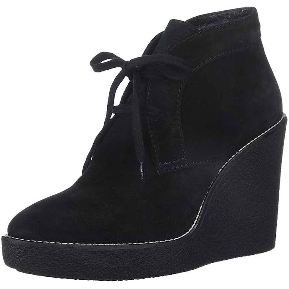 NWT New Aquatalia Vicki Suede Ankle Black Boots Made In Italy Size 8 M